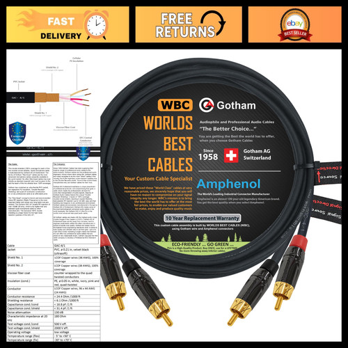 12ft star quad rca - star-quad, audio